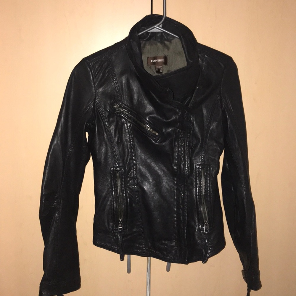 Danier leather black jacket